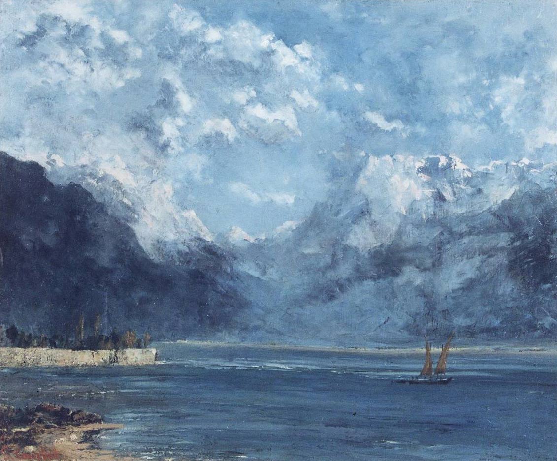 Tableau Ancien Aquarelle Originale – Les Dents Du Midi, Suisse – 1908