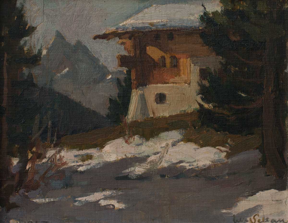 Felice Vellan (1889 - 1976), huile sur toile 21 x 27cm, 1947. Collection privée