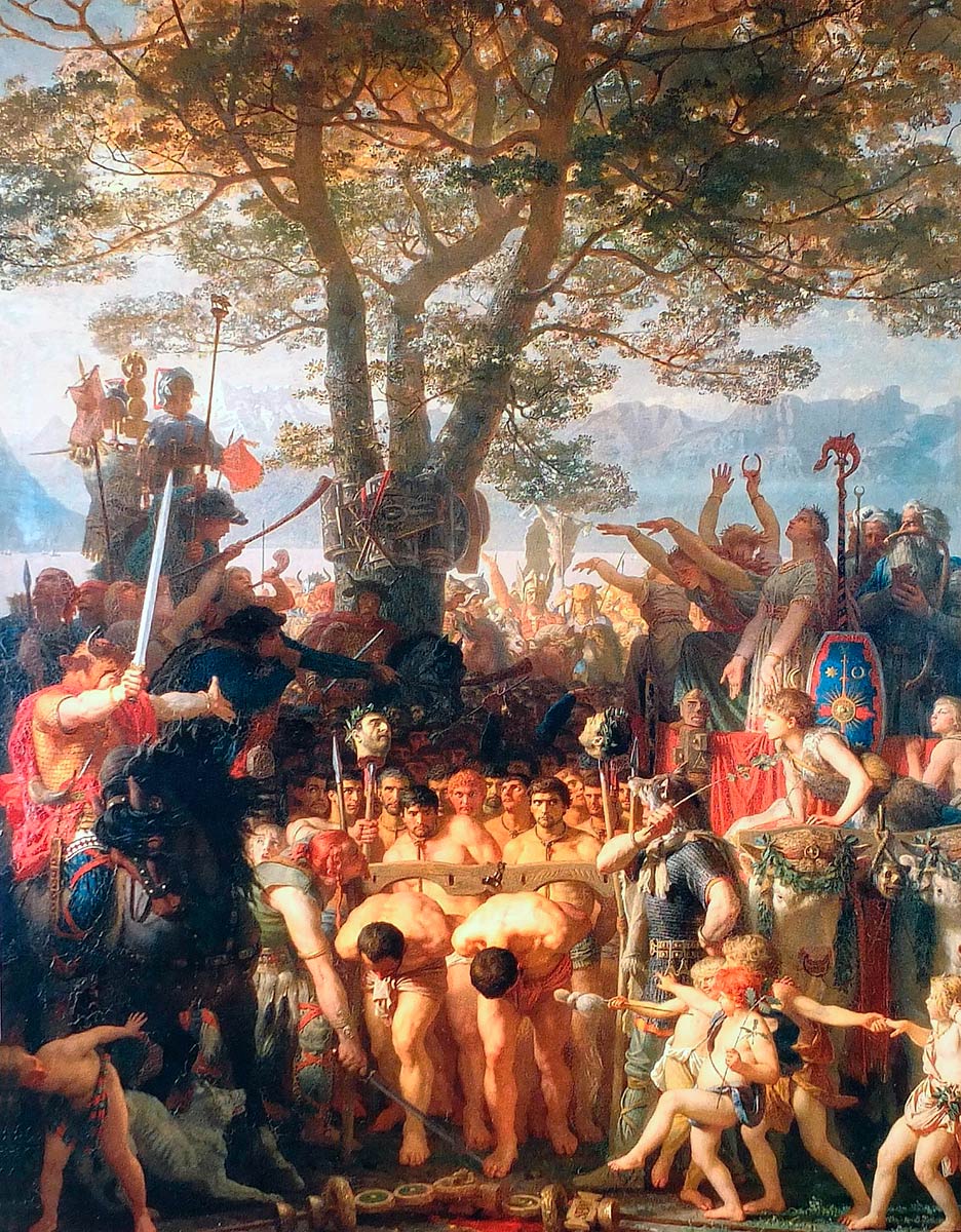 Charles Gleyre (1806-1874), "Les Romains passant sous le joug", huile sur toile 240 x 192cm, 1858. © Musée cantonal des Beaux-Arts, Lausanne