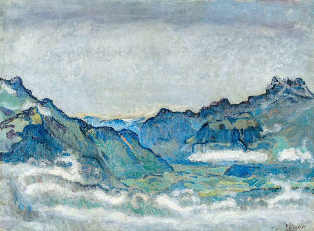"Vallée du Rhône avec Dents du Midi", 1912. Huile sur toile 66 x 89cm
