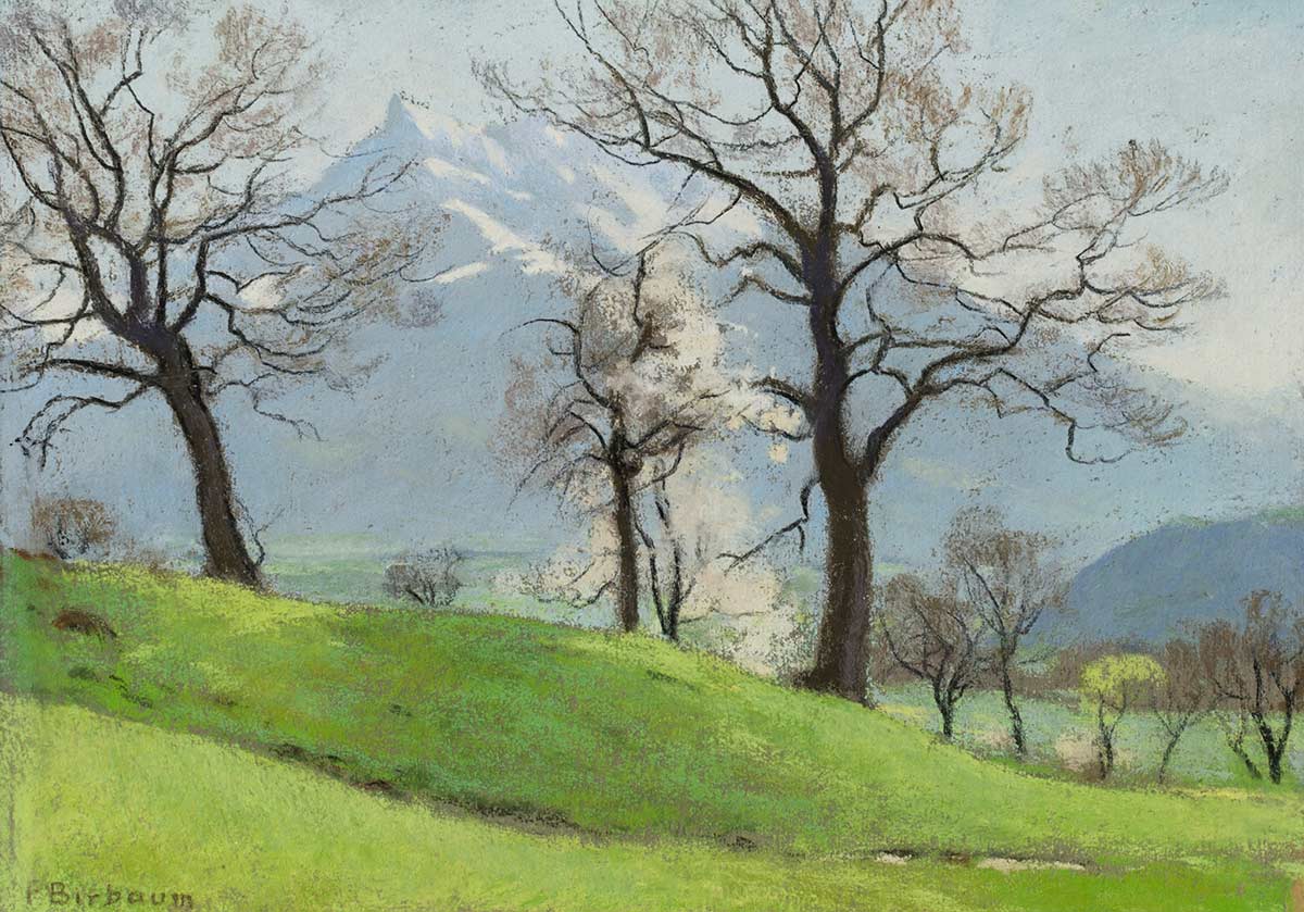 François Birbaum (1872-1947), aquarelle sur carton 34 x 24cm, non datée. Collection privée